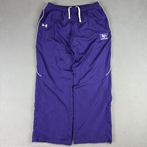 Under Armour Western University Track Pants Size Large Purple Mustangs Baggy